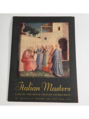 Italian Masters Museum of Modern Art New York 1940 Book Paperback  Jan to Mar